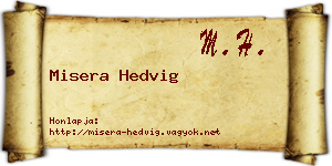 Misera Hedvig névjegykártya